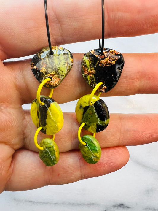 Electric Verdigris - Drop Hoops
