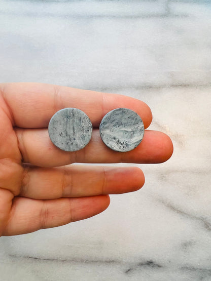 Medium Ocean Stone Round Studs