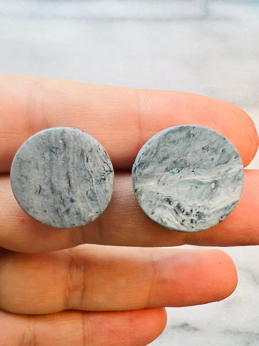 Medium Ocean Stone Round Studs