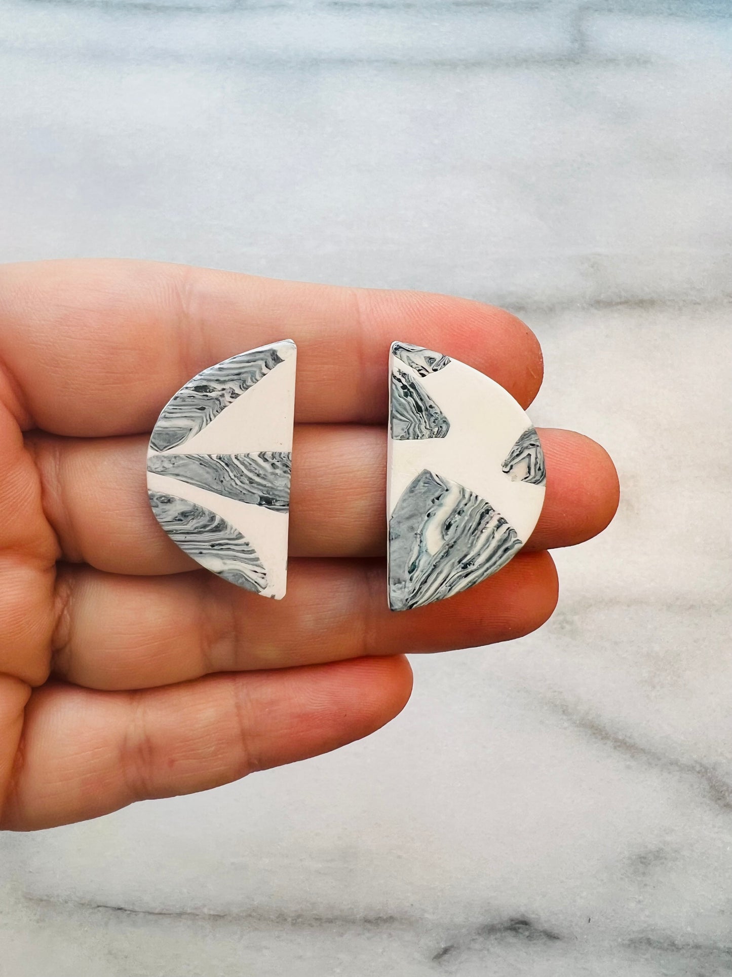 Tide Line - Half-Circle Studs