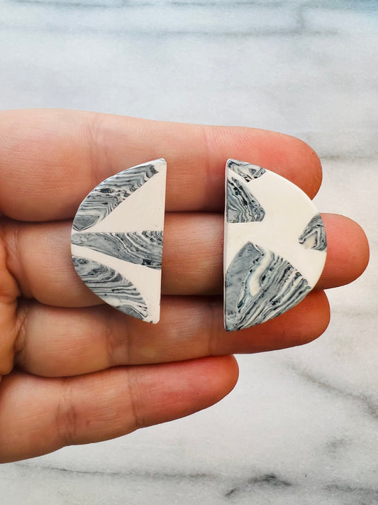 Tide Line - Half-Circle Studs