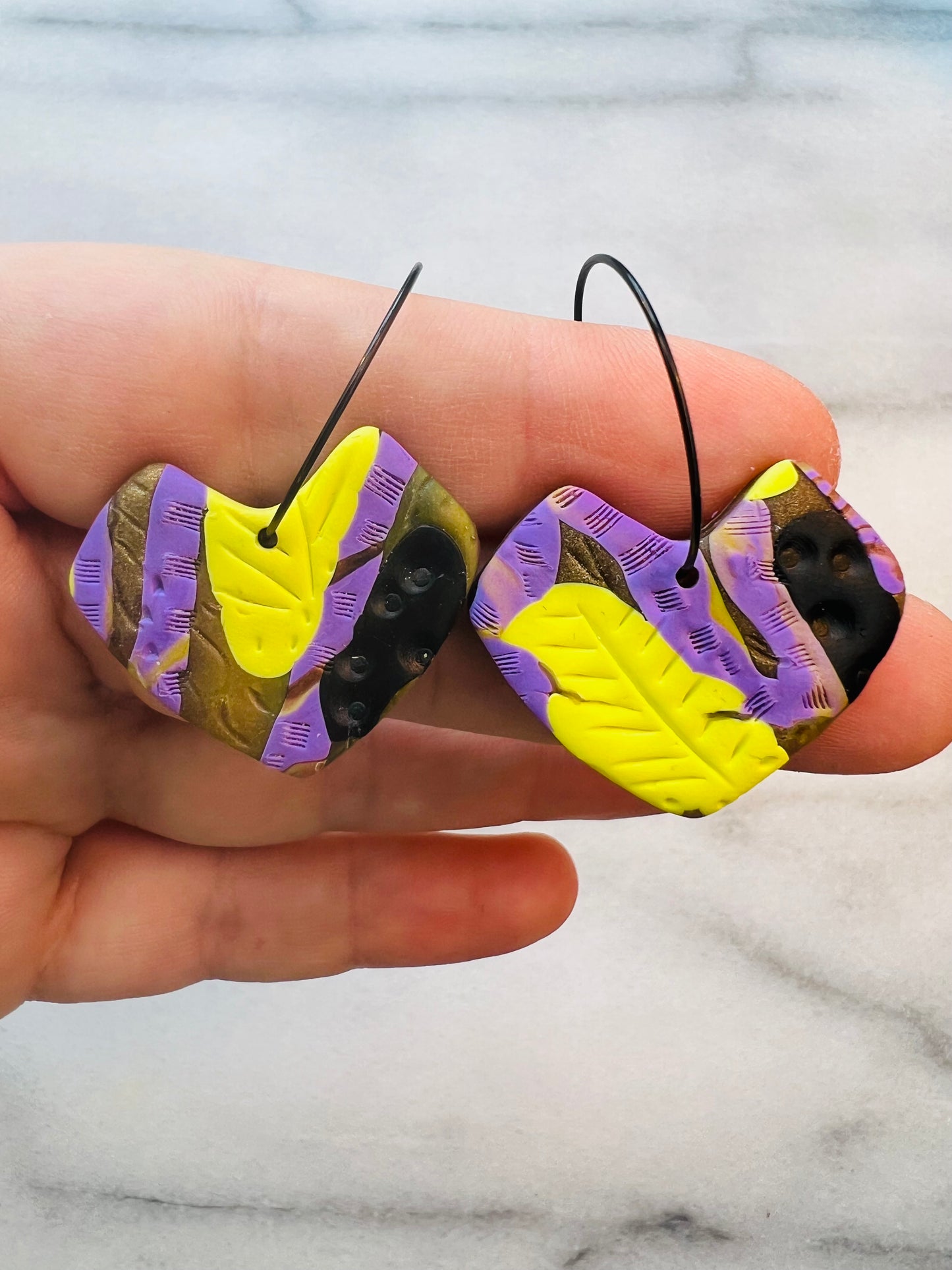 Graphic Flora - Organic Heart Hoops