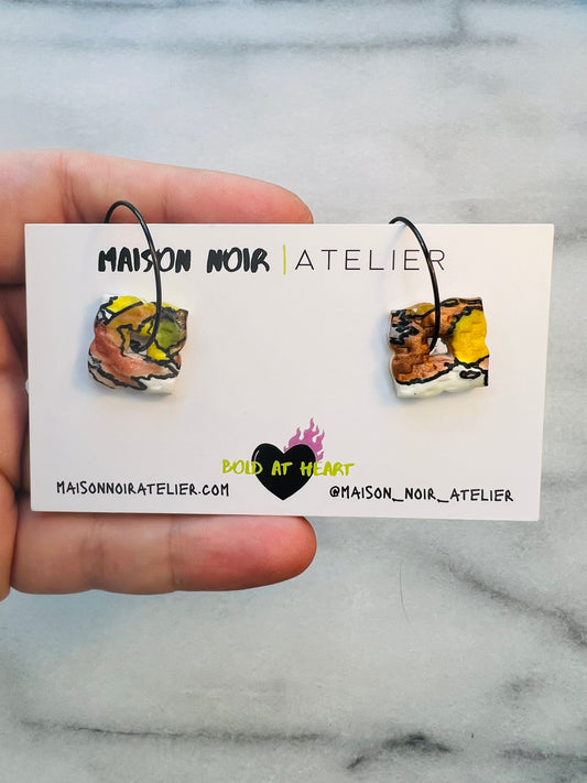 Moroccan Electric Spring - Peekaboo Hoops