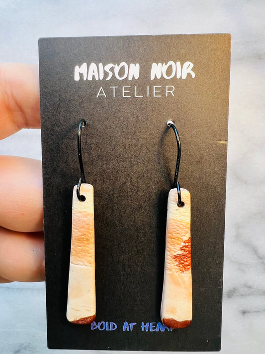 Cream & Copper Dangles