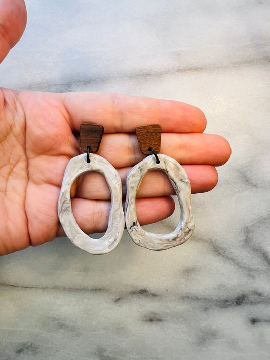 Element Loop - Organic Stud Hoops