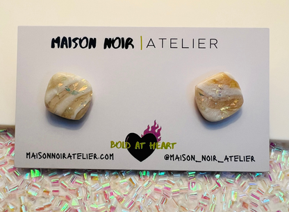 Opal Fire Shimmer Studs